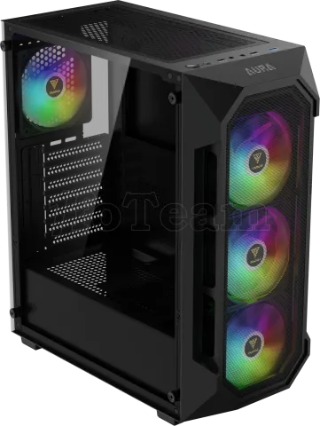 Photo de Boitier Moyen Tour ATX Gamdias Aura GC1 Elite RGB avec panneau vitré (Noir)