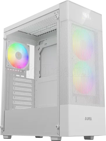 Photo de Boitier Moyen Tour ATX Gamdias Aura GC5 Elite RGB avec panneau vitré (Blanc)