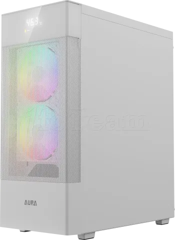 Photo de Boitier Moyen Tour ATX Gamdias Aura GC5 Elite RGB avec panneau vitré (Blanc)