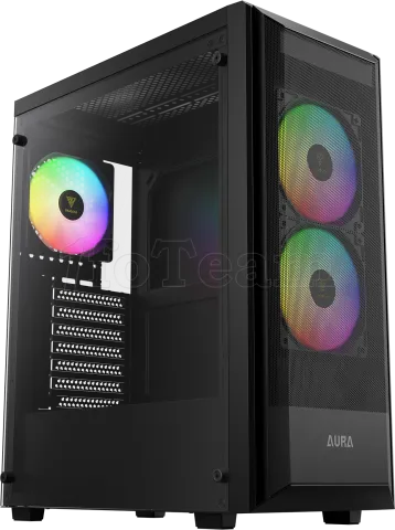 Photo de Boitier Moyen Tour ATX Gamdias Aura GC6 Elite RGB avec panneau vitré (Noir)