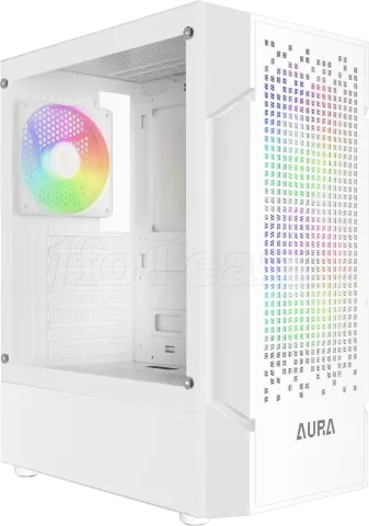 Photo de Boitier Moyen Tour ATX Gamdias Aura GC7 RGB avec panneau vitré (Blanc)