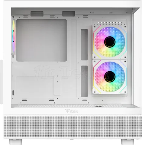 Photo de Boitier Moyen Tour ATX iTek Showbui 42 RGB avec panneaux vitrés (Blanc)