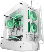 Photo de Boitier Moyen Tour ATX Mars Gaming MC-Edge RGB avec panneaux vitrés (Blanc)