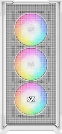 Photo de Boitier Moyen Tour ATX XYZ AirOne 300 X Mesh RGB avec panneau vitré (Blanc)