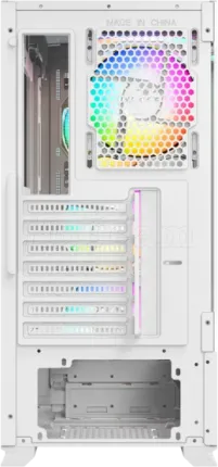 Photo de Boitier Moyen Tour ATX XYZ AirOne 300 X Mesh RGB avec panneau vitré (Blanc)