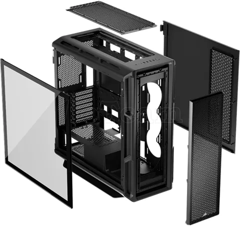 Photo de Boitier Moyen Tour E-ATX Corsair iCue Link 5000T LX RGB avec panneau vitré (Noir)