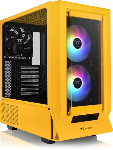 Photo de Boitier Moyen Tour E-ATX Thermaltake Ceres 350 MX RGB avec panneaux vitrés (Jaune)