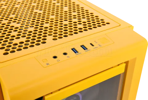 Photo de Boitier Moyen Tour E-ATX Thermaltake Ceres 350 MX RGB avec panneaux vitrés (Jaune)