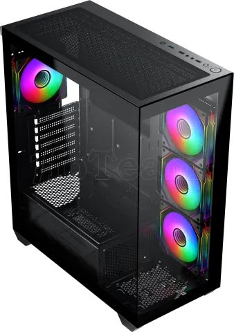 Photo de Boitier Moyen Tour E-ATX Xigmatek Blast RGB avec panneaux vitrés (Noir)