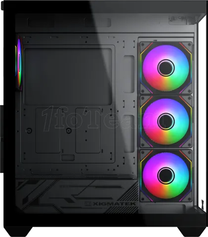 Photo de Boitier Moyen Tour E-ATX Xigmatek Blast RGB avec panneaux vitrés (Noir)