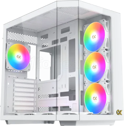 Photo de Boitier Moyen Tour E-ATX Xigmatek Cubi II RGB avec panneaux vitrés (Blanc)