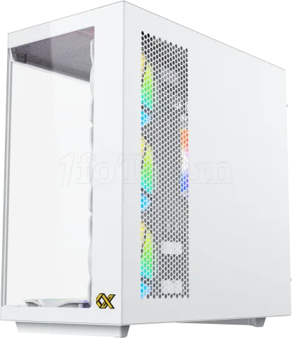 Photo de Boitier Moyen Tour E-ATX Xigmatek Cubi II RGB avec panneaux vitrés (Blanc)