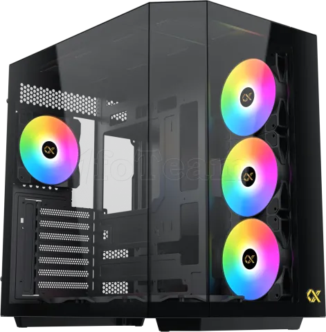 Photo de Boitier Moyen Tour E-ATX Xigmatek Cubi II RGB avec panneaux vitrés (Noir)