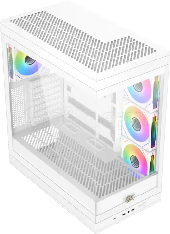 Photo de Boitier Moyen Tour E-ATX Xigmatek Meta RGB avec panneaux vitrés (Blanc)