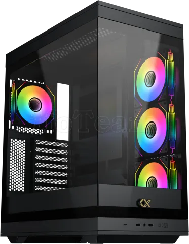 Photo de Boitier Moyen Tour E-ATX Xigmatek Meta RGB avec panneaux vitrés (Noir)