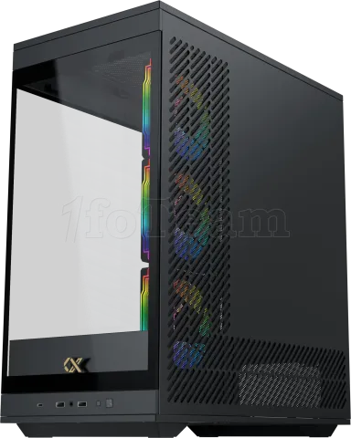 Photo de Boitier Moyen Tour E-ATX Xigmatek Meta RGB avec panneaux vitrés (Noir)