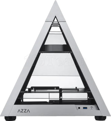 Photo de Boitier Pyramide Mini-ITX Azza Pyramid Mini RGB avec panneaux vitrés (Gris)