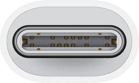 Photo de Câble adaptateur Apple Lightning mâle 1.2 vers USB-C 10cm (Blanc)