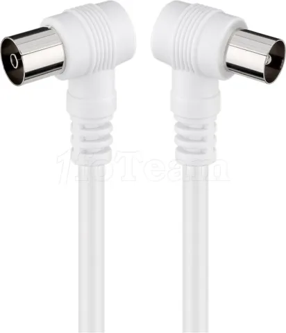 Photo de Câble antenne Goobay coaxial coudé Coax Mâle (IEC) M/F 1,5m (Blanc)