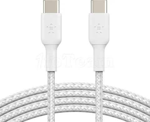 Photo de Câble Belkin BoostCharge USB-C 1m M/M 60W (Blanc)