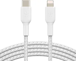 Photo de Câble Belkin BoostCharge USB-C vers Lightning 1m M/M (Blanc)