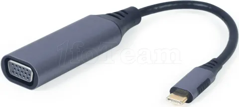 Photo de Câble Convertisseur CableXpert USB C vers VGA M/F 20cm (Gris)