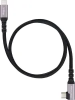Photo de Cable coudé Nanocable USB-C M/M 100W 1m (Noir)