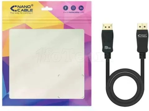 Photo de Câble DisplayPort 1.2 Nanocable 2m M/M (Noir)