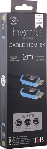 Photo de Câble HDMI 2.1 T'nB M/M 2m (Noir/Bleu)