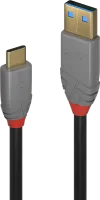 Photo de Cable Lindy Anthra Line USB-A/C 3.2 - 2m M/M (Gris/Rouge)