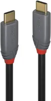 Photo de Cable Lindy Anthra Line USB-C 3.2 - 1m M/M 20Gbit/s (Gris/Rouge)