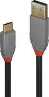 Photo de Cable Lindy USB 3.2 vers Type C M/M 10 GB/s 1m (Gris)