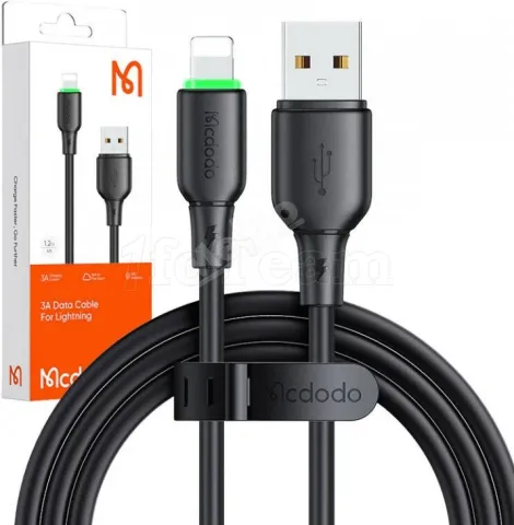 Photo de Câble Mcdodo Soft USB-C vers Lightning 1,2m M/M 36W (Noir)