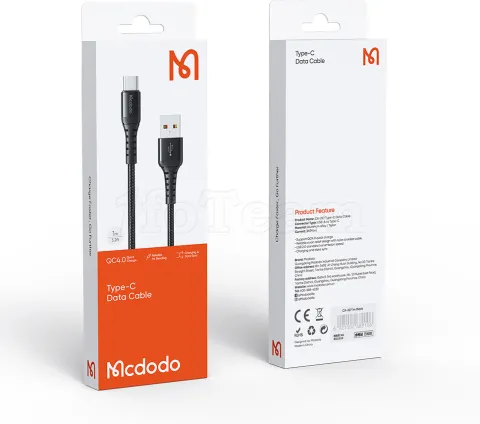 Photo de Câble Mcdodo USB-A/C 1m M/M (Noir)