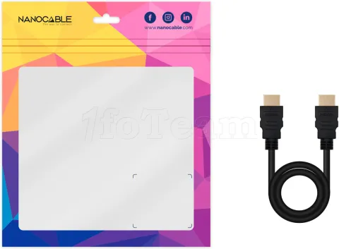 Photo de Câble Nanocable HDMI 2.0 M/M 1m (Noir)