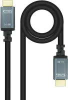 Photo de Câble Nanocable Iris 8K HDMI 2.1 M/M 2m (Noir/Gris)