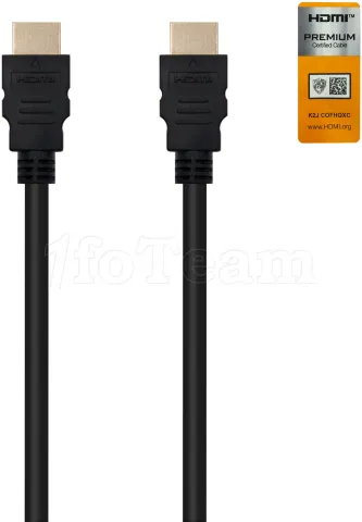 Photo de Câble Nanocable Premium HDMI 2.0 M/M 1m (Noir)