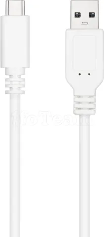 Photo de Câble Nanocable USB-A/C 2.0 M/M 1m (Blanc)