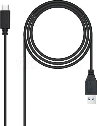 Photo de Câble Nanocable USB-A/C 3.1 M/M 2m (Noir)