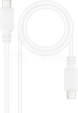 Photo de Câble Nanocable USB-C 2.0 M/M 1m (Blanc)