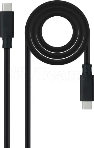 Photo de Câble Nanocable USB-C 3.2 M/M 3m 100W (Noir)