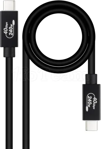 Photo de Câble Nanocable USB-C 4 M/M 1,8m 240W (Noir)