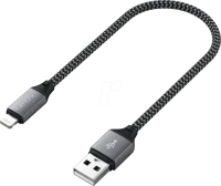 Photo de Câble Satechi USB-A vers Lightning 25cm M/M (Gris)