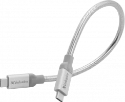 Photo de Câble Verbatim USB-C M/M 30cm (Blanc/Gris)