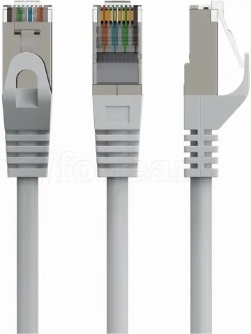 Photo de Câble/Cordon réseau CableXpert RJ45 Catégorie 6 FTP (F/UTP) Droit 1m (Gris)