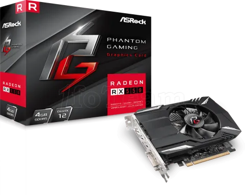 Photo de Carte Graphique AMD ASRock Radeon RX550 Phantom Gaming 4Go