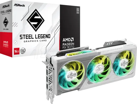 Photo de Carte Graphique ASRock Radeon RX 9070 Steel Legend OC