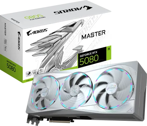 Photo de Carte Graphique Gigabyte GeForce RTX 5080 Aorus Master Ice