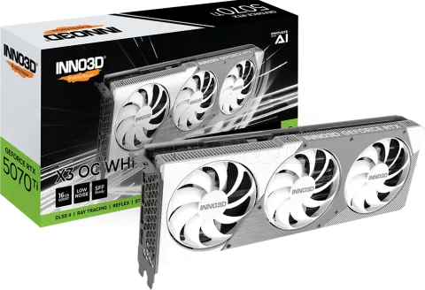 Photo de Carte Graphique Inno3D GeForce RTX 5070 Ti X3 OC White