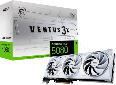 Photo de Carte Graphique MSI GeForce RTX 5080 Ventus 3X OC White